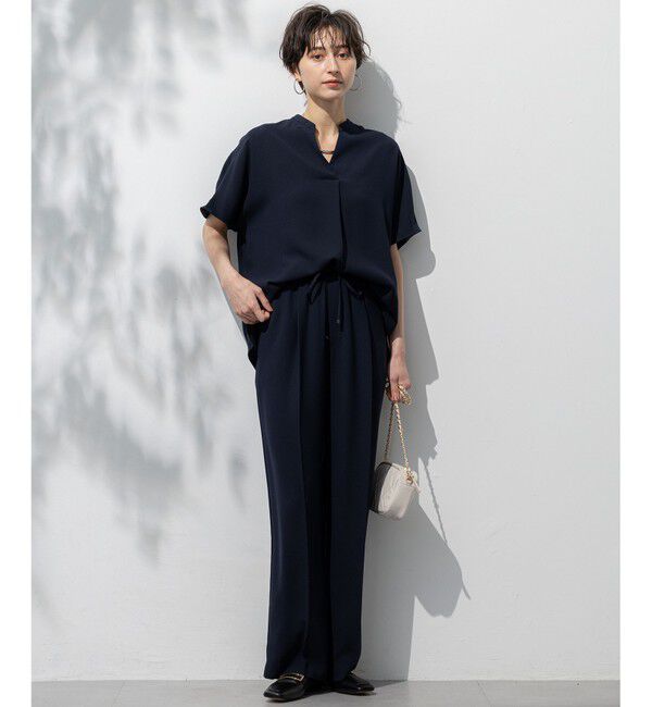 23区「【接触冷感/UVカット/吸水速乾】ストレッチジョーゼット ワイド パンツ」|その他|