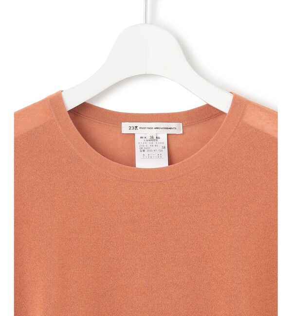 23区「【洗える】ライトシアー ハーフスリーブ ニット」|ニット・セーター|