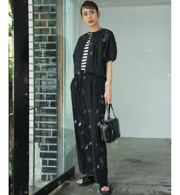 23区「【撥水性/接触冷感】ストレッチライトタイプライター コンパクトブルゾン」|ブルゾン・スタジャン|