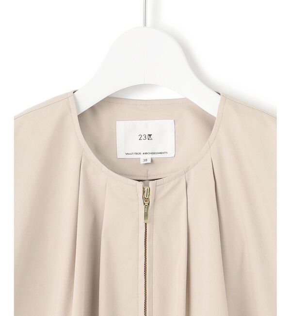 23区「【撥水性/接触冷感】ストレッチライトタイプライター コンパクトブルゾン」|ブルゾン・スタジャン|