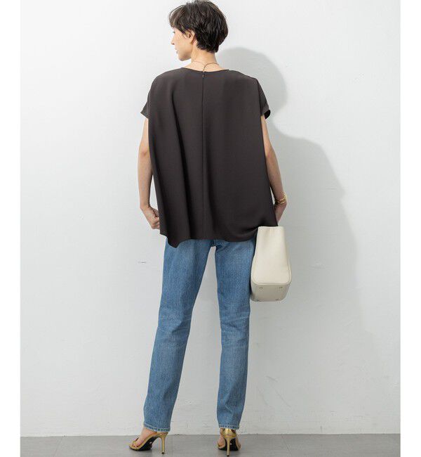 23区「【UVカット/接触冷感/吸水速乾】ストレッチジョーゼット イレギュラーヘムプルオーバー」|Tシャツ・カットソー|