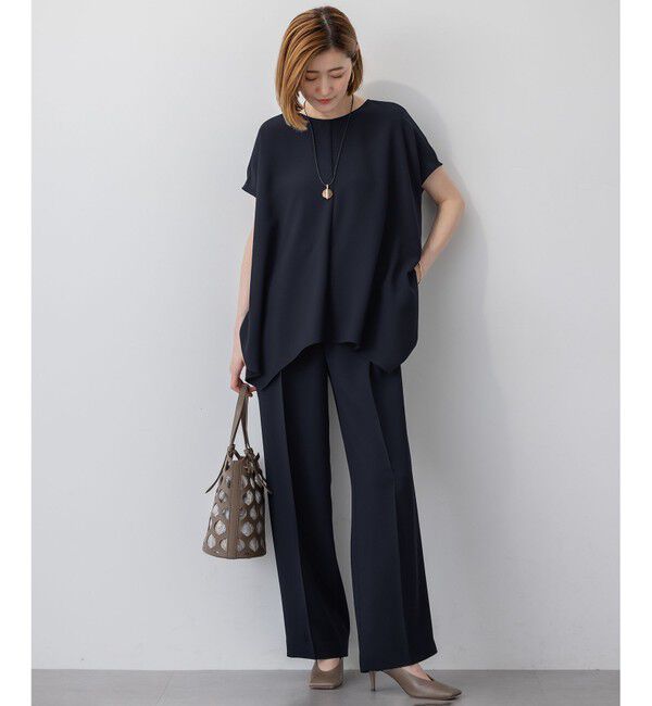 23区「【UVカット/接触冷感/吸水速乾】ストレッチジョーゼット イレギュラーヘムプルオーバー」|Tシャツ・カットソー|