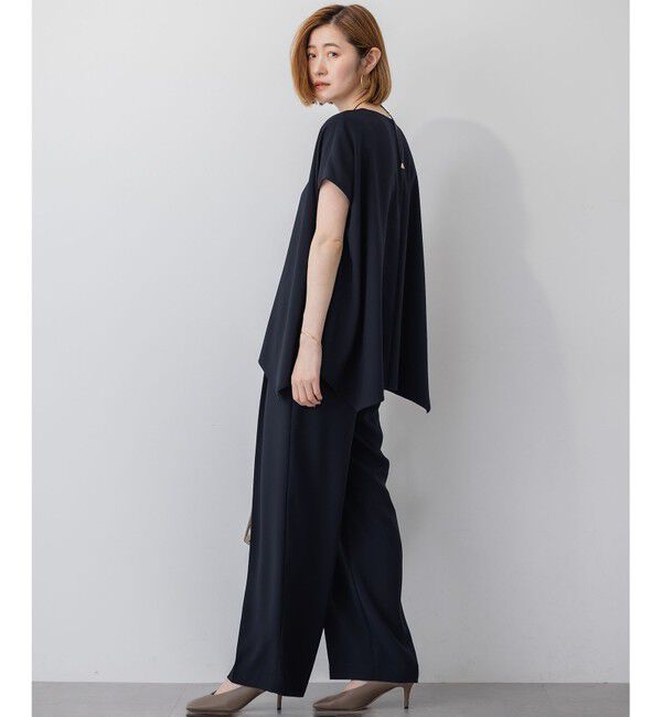 23区「【UVカット/接触冷感/吸水速乾】ストレッチジョーゼット イレギュラーヘムプルオーバー」|Tシャツ・カットソー|