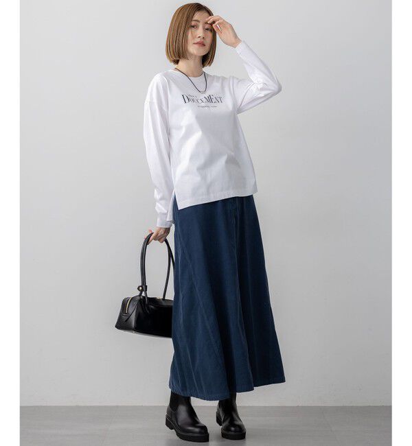 23区「【洗える】ロゴプリント コットン Tシャツ」|Tシャツ・カットソー|