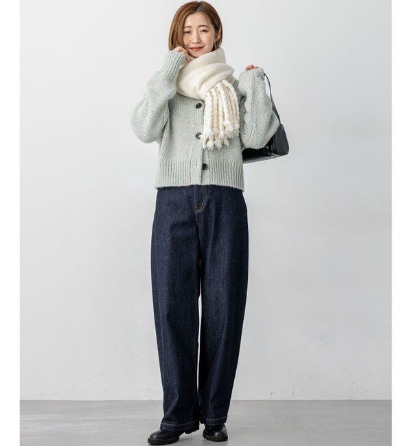 23区「【見上愛さん着用/STORY掲載】ブラッシュドエアーウール ニット マフラー」|その他|