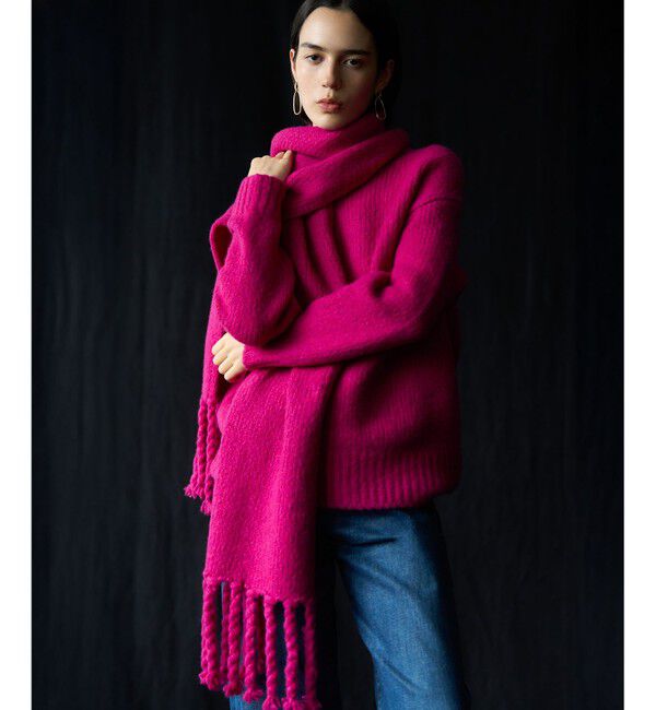 23区「【見上愛さん着用/STORY掲載】ブラッシュドエアーウール ニット マフラー」|その他|