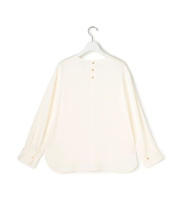 23区「カフスボタン サテンTEEブラウス」|シャツ・ブラウス|