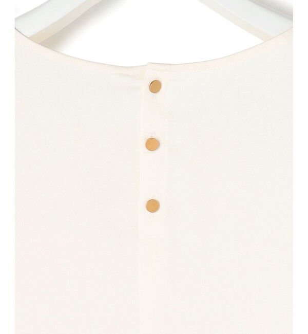 23区「カフスボタン サテンTEEブラウス」|シャツ・ブラウス|