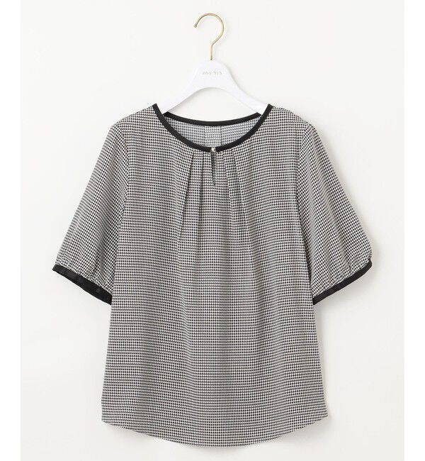 any SiS「【洗える】 バイカラータック ブラウス」|シャツ・ブラウス|