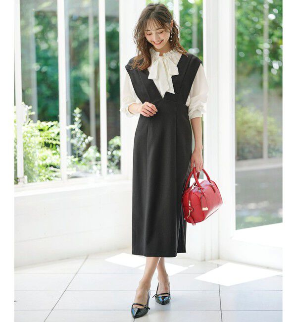 ANY SIS「【洗える】タイト ジャンパースカート」|ジャンパースカート|