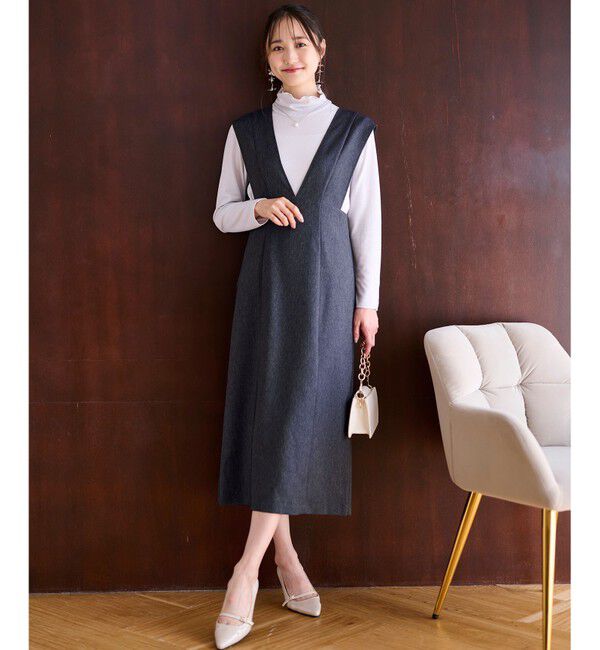 ANY SIS「【洗える】タイト ジャンパースカート」|ジャンパースカート|