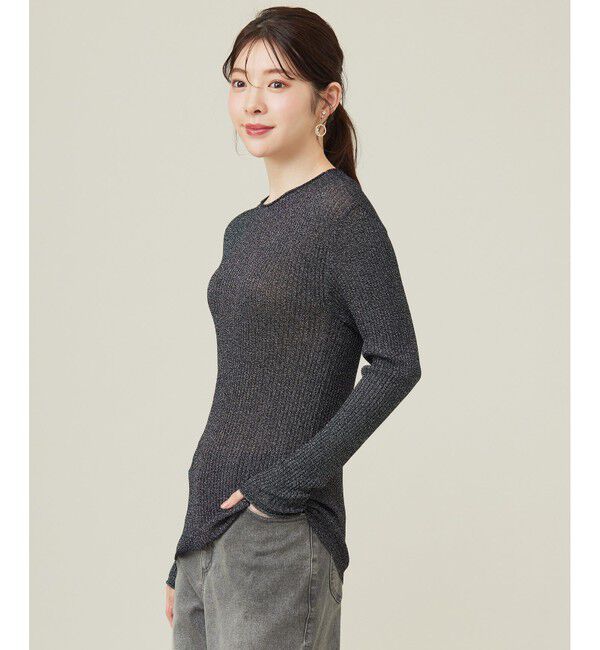 ANY SIS「【洗える】ラメシアーリブ ニット」|ニット・セーター|
