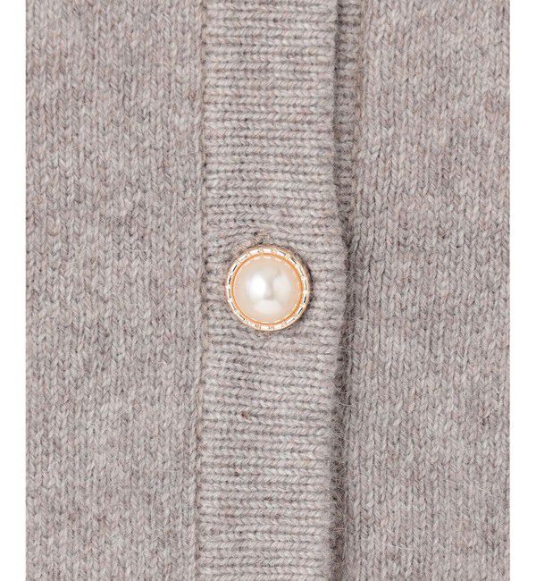 ANY SIS「【洗える】アンゴラフォックスブレンドニット ジャケット」|ノーカラージャケット|