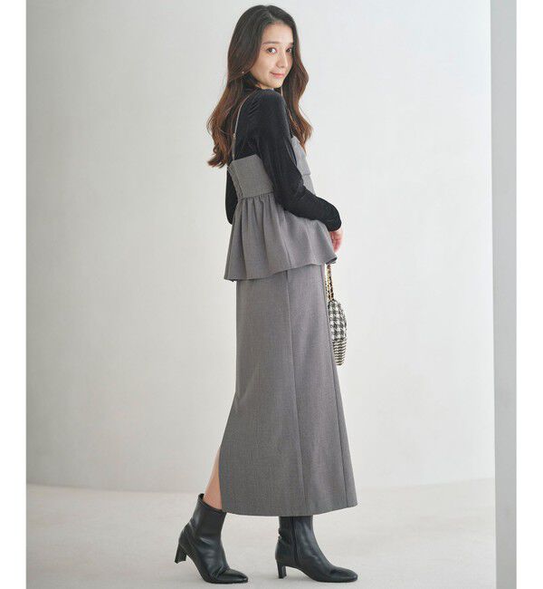 ANY SIS「【BAILA12月号掲載・貴島明日香さんコラボ】ドッキングビスチェワンピース&times;インナーセット」|ワンピース|