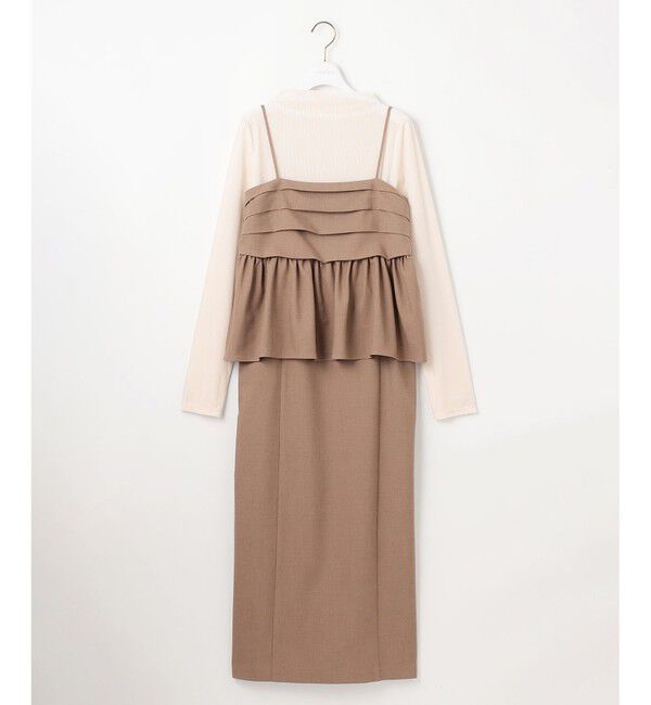 ANY SIS「【BAILA12月号掲載・貴島明日香さんコラボ】ドッキングビスチェワンピース&times;インナーセット」|ワンピース|