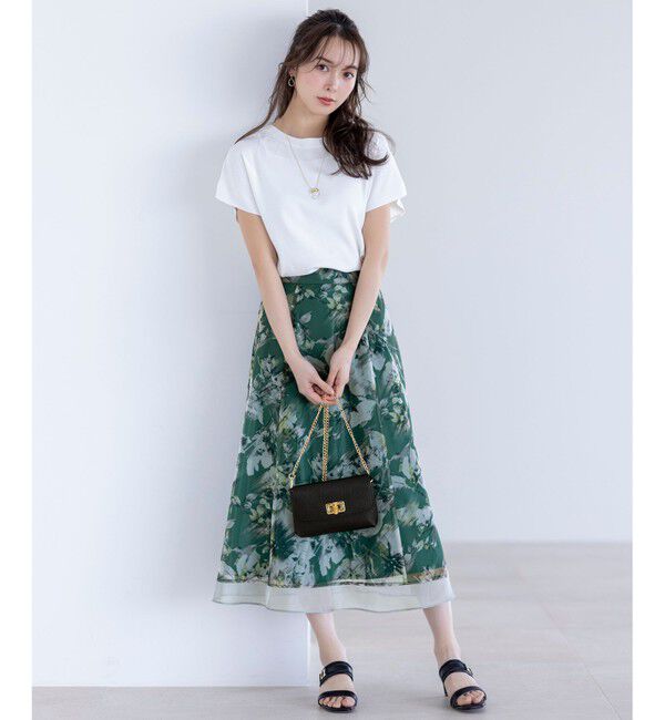 ANY SIS「【接触冷感・UVカット・洗える】ビューティクール フレンチ ニットＴ」|ニット・セーター|