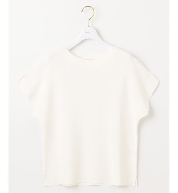 ANY SIS「【接触冷感・UVカット・洗える】ビューティクール フレンチ ニットＴ」|ニット・セーター|