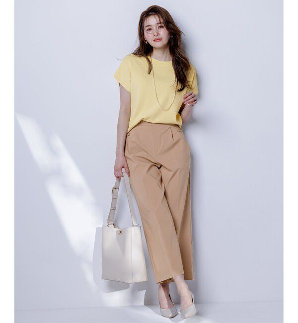 ANY SIS「【接触冷感・UVカット・洗える】ビューティクール フレンチ ニットＴ」|ニット・セーター|