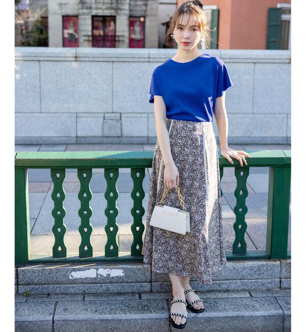 ANY SIS「【接触冷感・UVカット・洗える】ビューティクール フレンチ ニットＴ」|ニット・セーター|