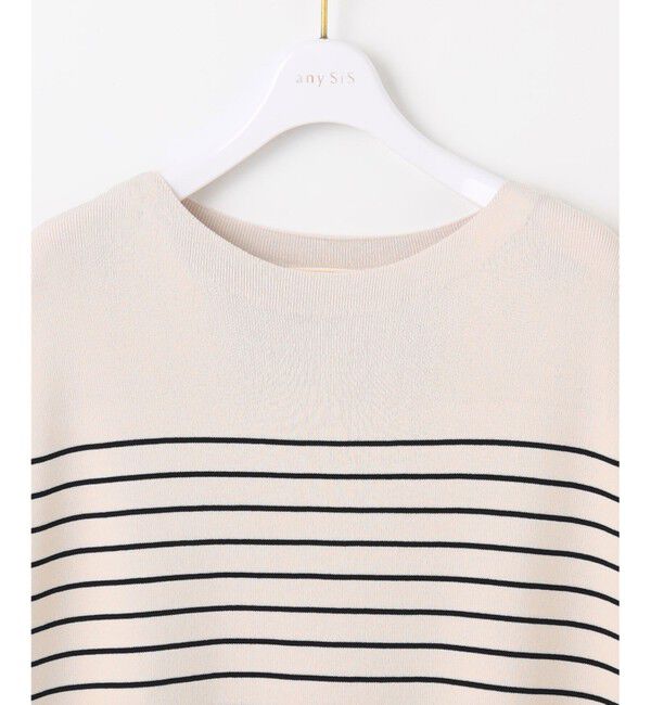 ANY SIS「【接触冷感・UVカット・洗える】ビューティクール フレンチ ニットＴ」|ニット・セーター|