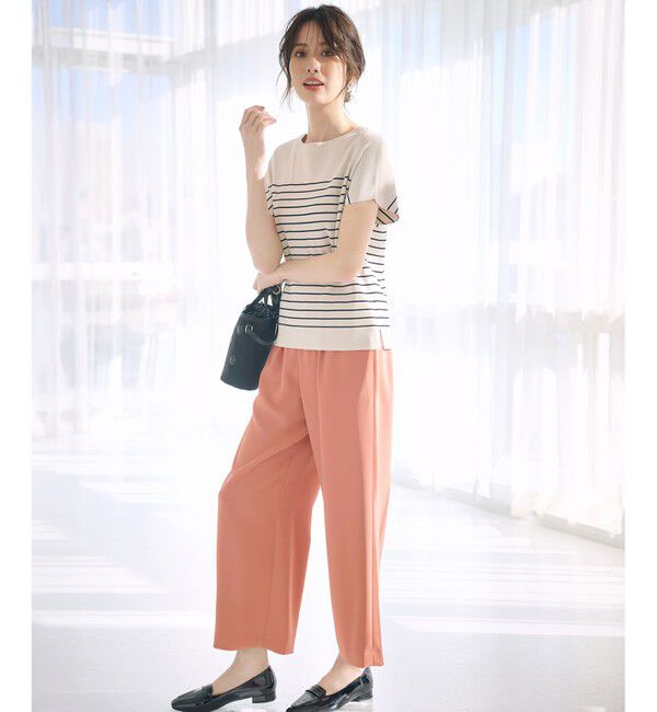 ANY SIS「【接触冷感・UVカット・洗える】ビューティクール フレンチ ニットＴ」|ニット・セーター|