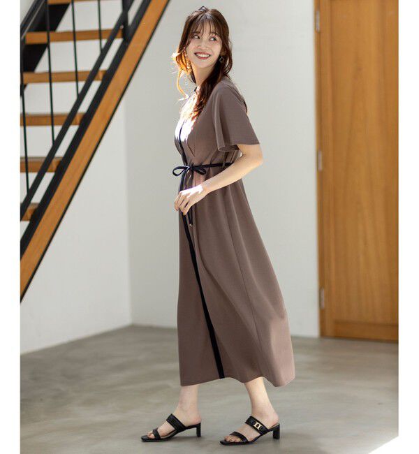 ANY SIS「【UVケア・ストレッチ・洗える】2WAYジョーゼットジャージー ワンピース」|ワンピース|