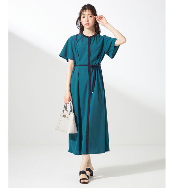 ANY SIS「【UVケア・ストレッチ・洗える】2WAYジョーゼットジャージー ワンピース」|ワンピース|