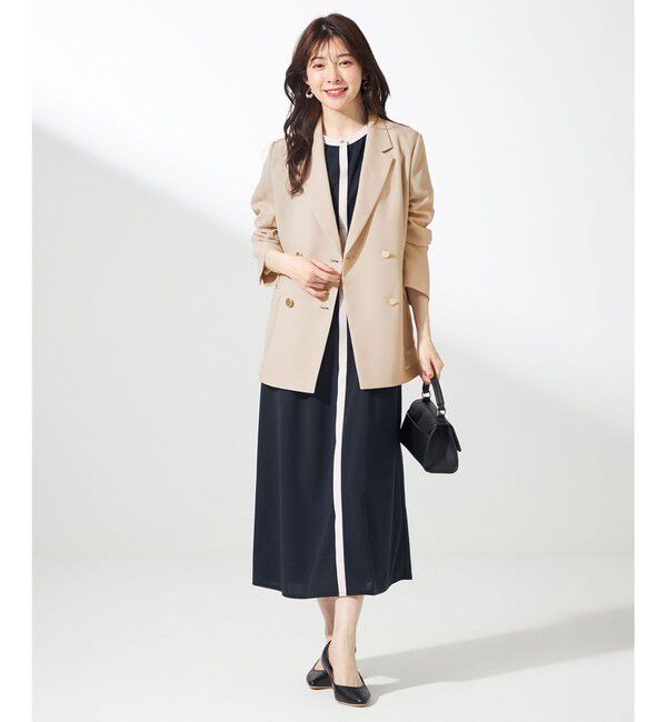 ANY SIS「【UVケア・ストレッチ・洗える】2WAYジョーゼットジャージー ワンピース」|ワンピース|