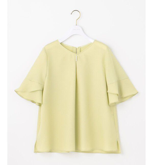 ANY SIS「【接触冷感・UVカット・速乾】スムージーポリエステル フレアスリーブ ブラウス」|シャツ・ブラウス|