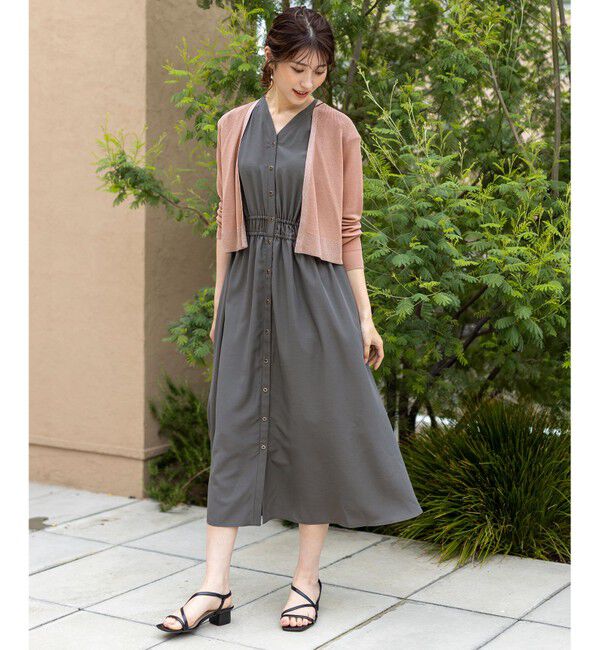 ANY SIS「【洗える】フロントボタンギャザー ワンピース」|ワンピース|