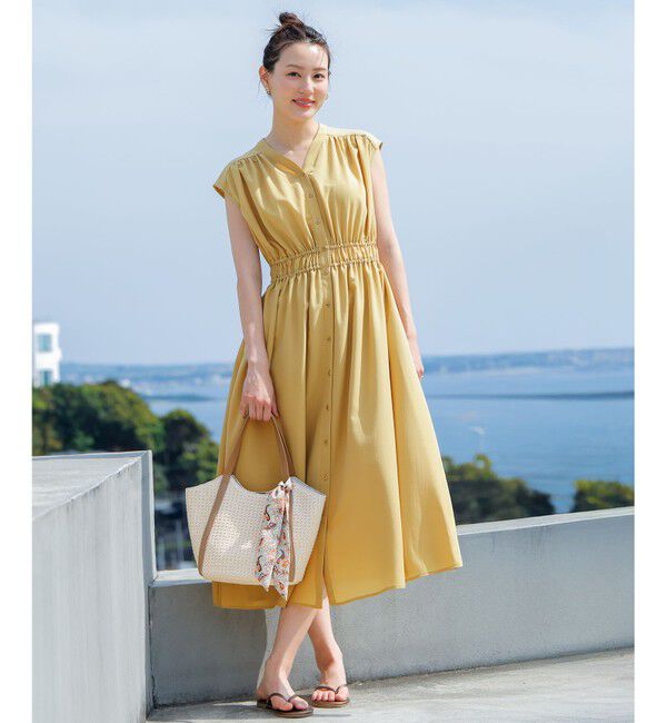 ANY SIS「【洗える】フロントボタンギャザー ワンピース」|ワンピース|