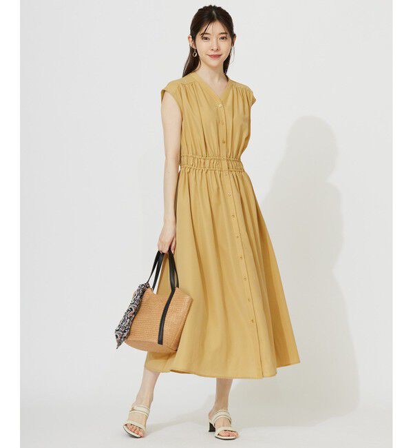 ANY SIS「【洗える】フロントボタンギャザー ワンピース」|ワンピース|