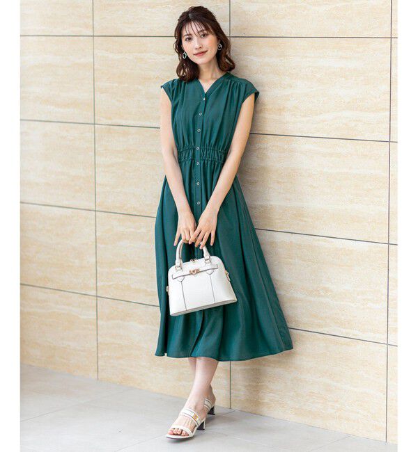 ANY SIS「【洗える】フロントボタンギャザー ワンピース」|ワンピース|