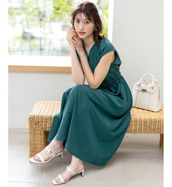 ANY SIS「【洗える】フロントボタンギャザー ワンピース」|ワンピース|