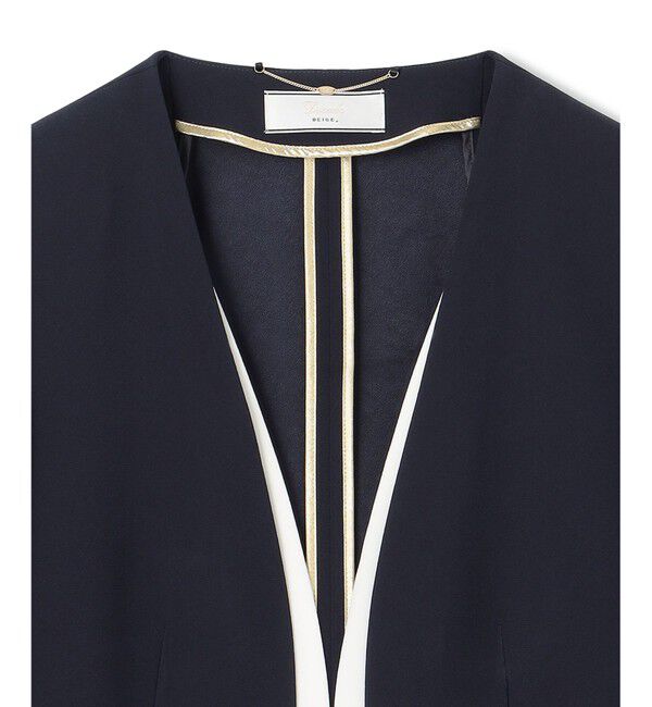 BEIGE,「CINDY / ダブルカラージャケット」|ノーカラージャケット|