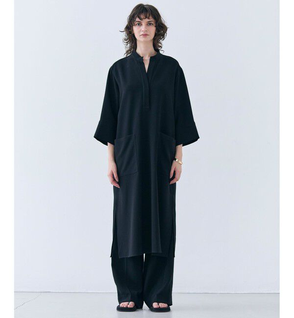 BEIGE,「【洗える】RUE / クロスオーバーVネックワンピース」|ワンピース|