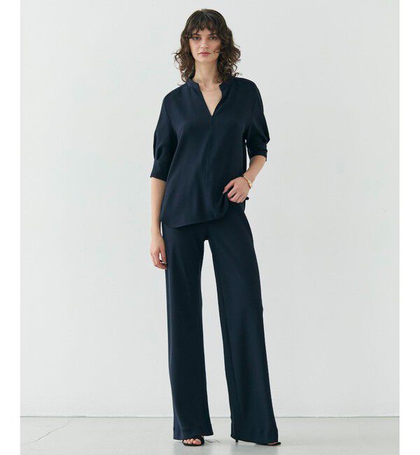 BEIGE,「【洗える】FLEUR / ドレープ イージーワイドパンツ」|その他|