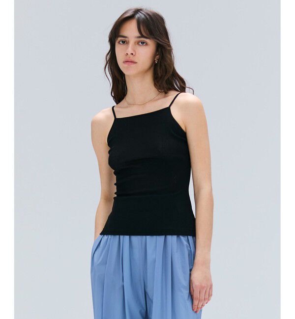 BEIGE,「【洗える・Oggi 10月号掲載】MARINO / コットンリブキャミソール」|Tシャツ・カットソー|Black