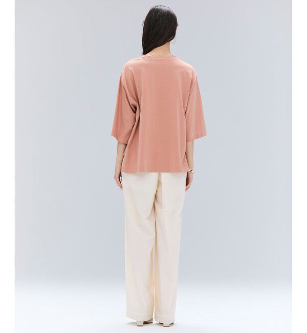 BEIGE,「【洗える・GLOW ８月号掲載】S.BABILA / スリットネックオーバーサイズTシャツ」|Tシャツ・カットソー|