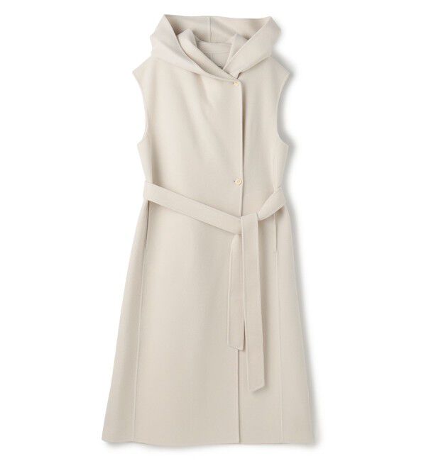 BEIGE,「【Oggi掲載】LEMOORE / ウールリバーフード付きロングジレ」|ベスト・ジレ|