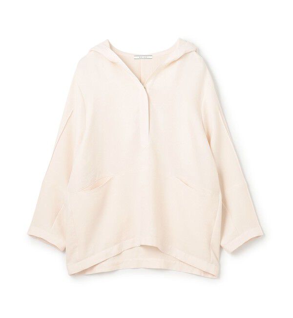 BEIGE,「【洗える】POMONA / Vネックフード付プルオーバー」|Tシャツ・カットソー|