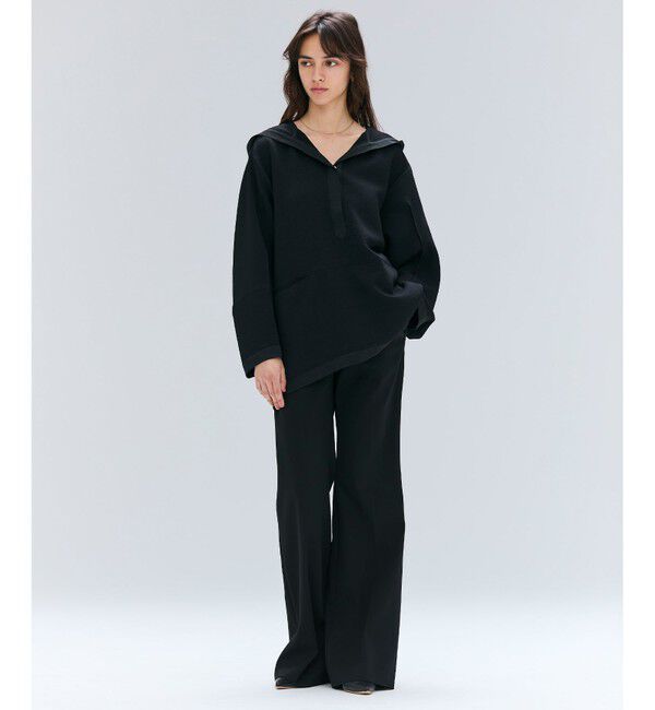 BEIGE,「【洗える】POMONA / Vネックフード付プルオーバー」|Tシャツ・カットソー|