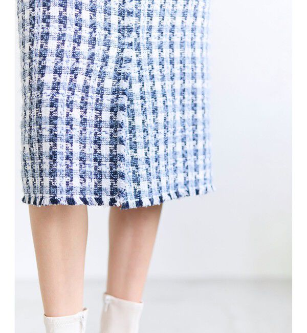 BEIGE,「BERYL / ファンシーツイード Iラインスカート」|スカート|