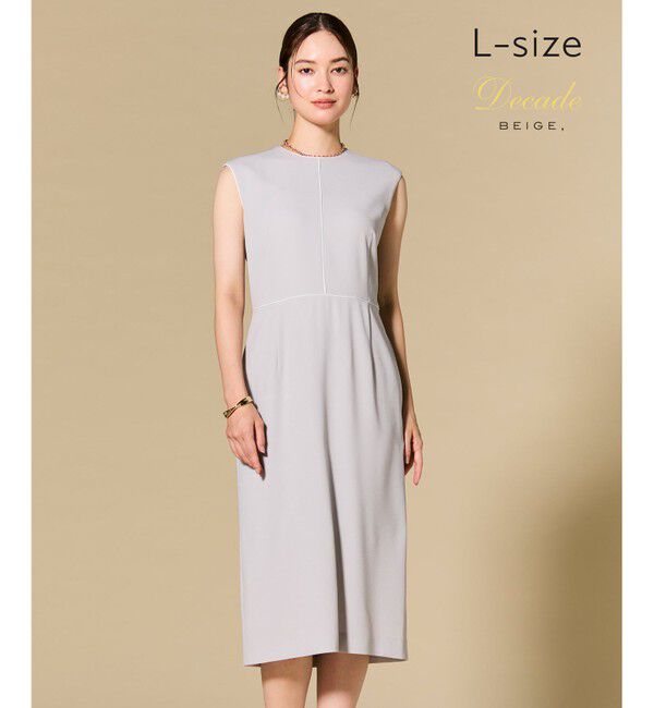 BEIGE,「【L-size・セットアップ対応】CINDY / クルーネックドレス」|ワンピース|L.Grey &times; White