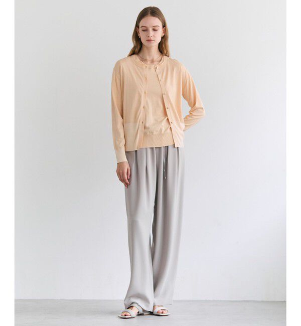 BEIGE,「JULIE / コットンシルク 2WAY半袖ニット」|ニット・セーター|