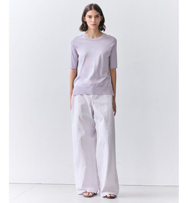 BEIGE,「JULIE / コットンシルク 2WAY半袖ニット」|ニット・セーター|