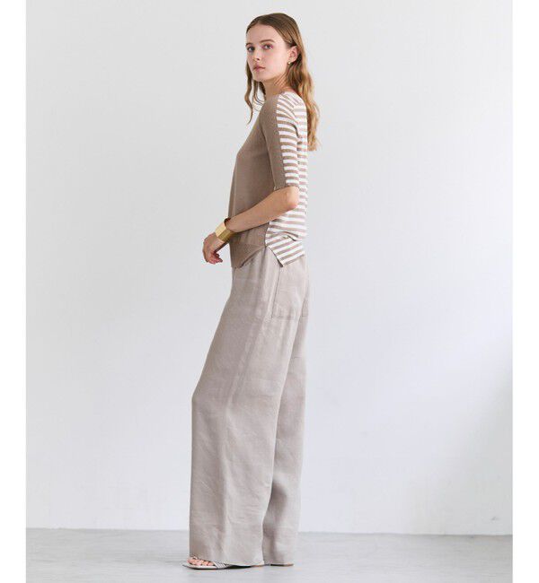 BEIGE,「JULIE / コットンシルク 2WAY半袖ニット」|ニット・セーター|