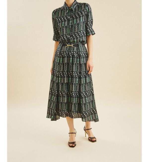 Grace Class「チドリプリントフレアスカート」|スカート|