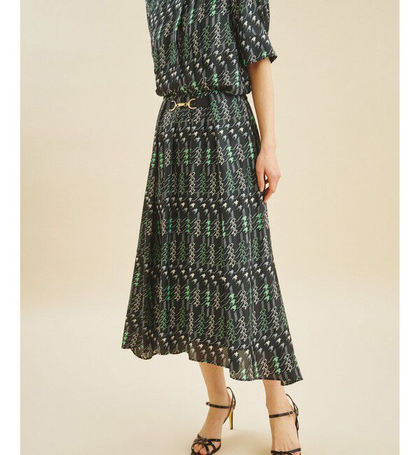 Grace Class「チドリプリントフレアスカート」|スカート|