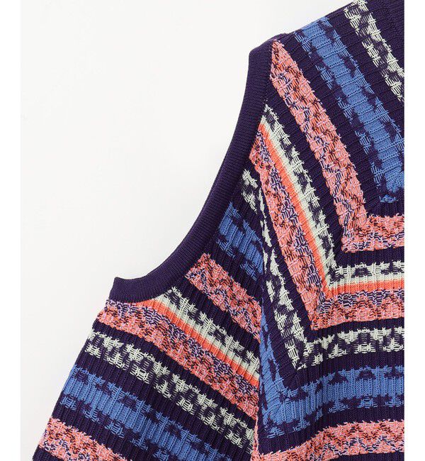 GRACE CONTINENTAL「ボーダーパフニットトップ」|ニット・セーター|